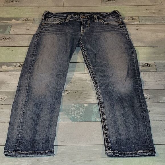 Silver Brand Tuesday Mid Capri Fluid Denim sz 29 - Picture 1 of 6